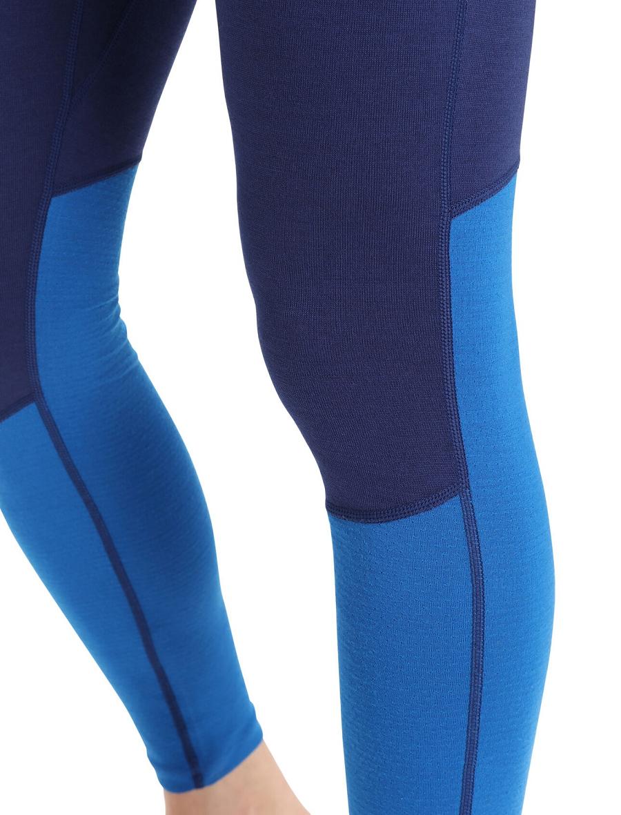 Men's Icebreaker Merino 260 ZoneKnit™ Merino Leggings Base Layers Royal Navy / Lazurite | CA 1616SGLO